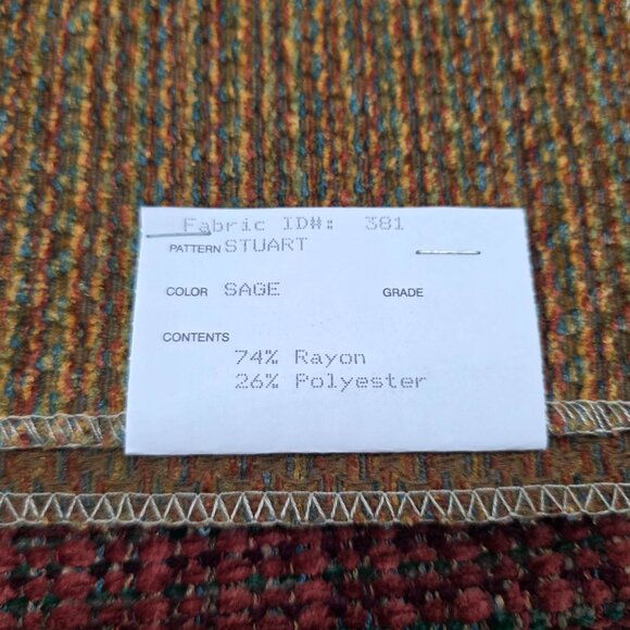 Heavy Weight Upholstery Fabric Samples In Assorted Colors 24"x26" Lot of 3 - Picture 6 of 6